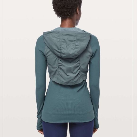 Lululemon Petrol Blue Rib Sleeve Dance Studio Jacket 4 - Picture 2 of 16
